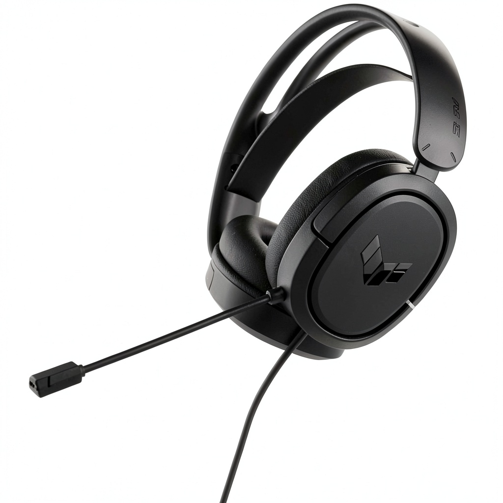 ASUS TUF Gaming H1 Wireless headset showing sleek black design and adjustable headband